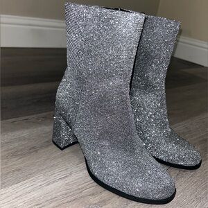 A New Day Gray Sparkly Boots